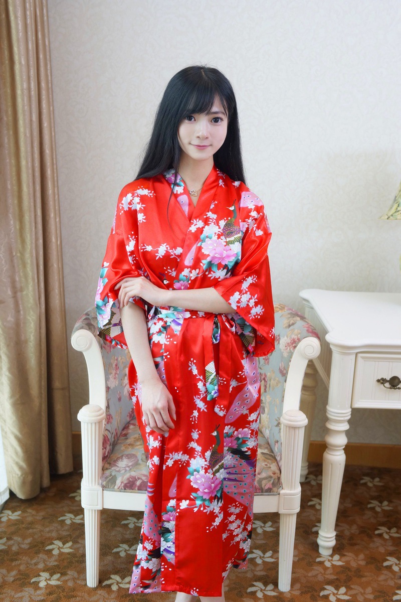 Title 12, Fashion Sexy Simulation Silk Ladies Nightgown