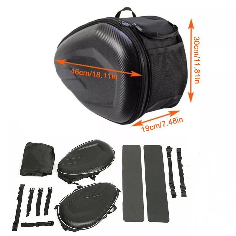 Pair Motorcycle Pannier Side Saddle Bags Luggage Rain Cover 36-58L Waterproof — image 6