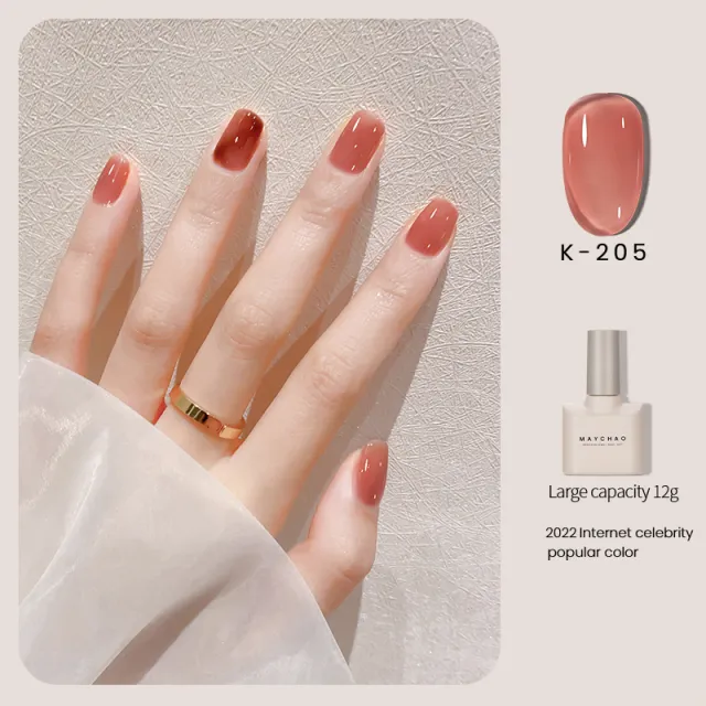 Transparent Jade Fat Ice Transparent Nude Nail Polish K205 - Shop at LoveMi