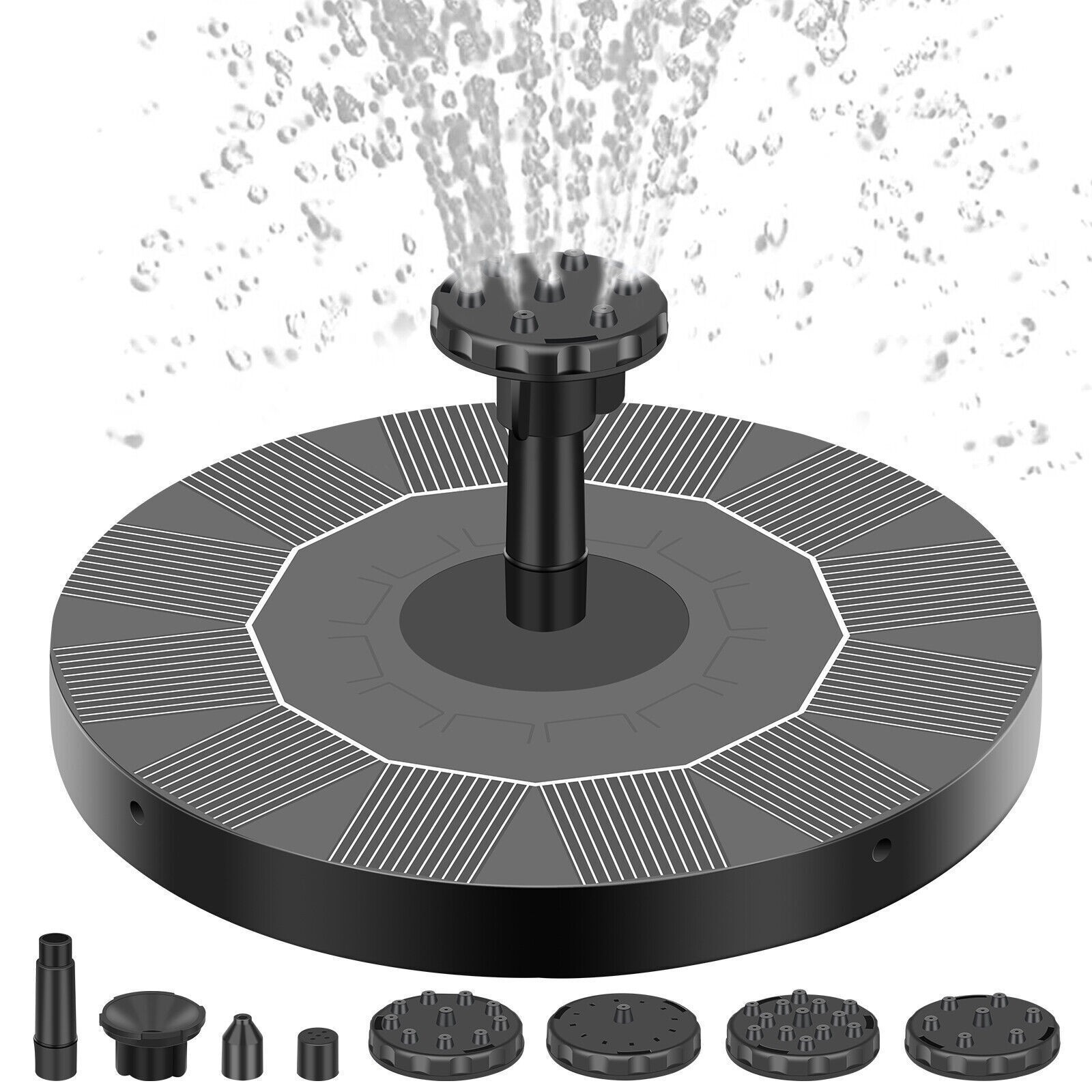 Solar Powered Floating Pump Water Fountain Bird Bath Pond Pool Garden Dccor — image 10