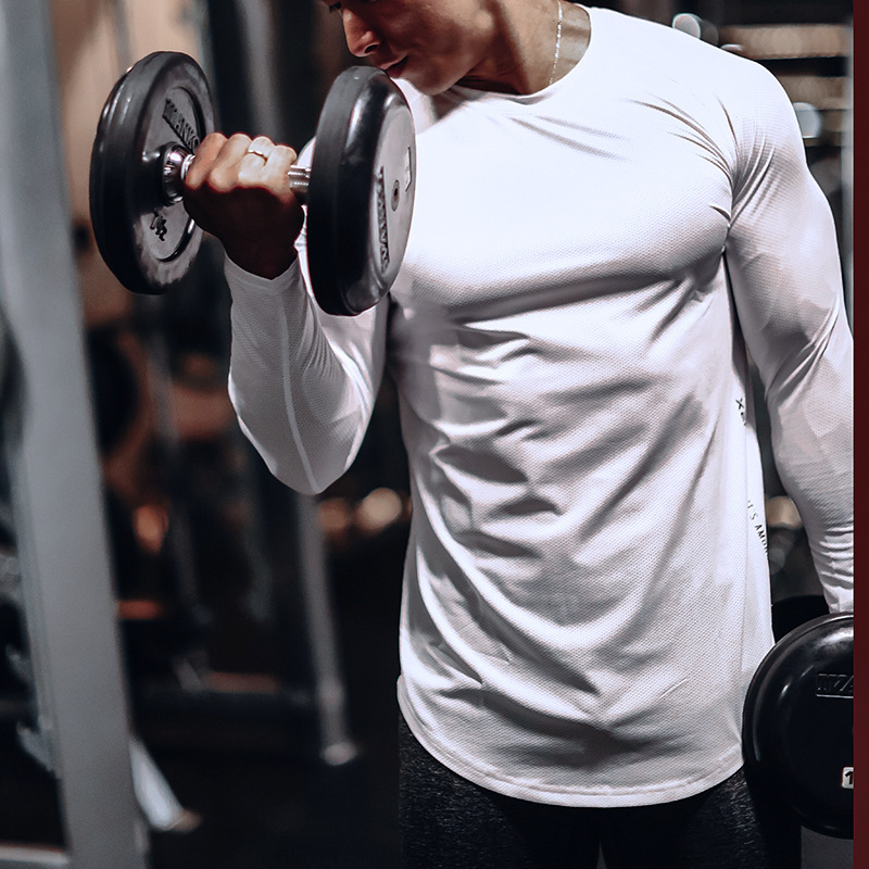 Men's Fast Drying Tight High Elastic Contrast Sports Casual Top