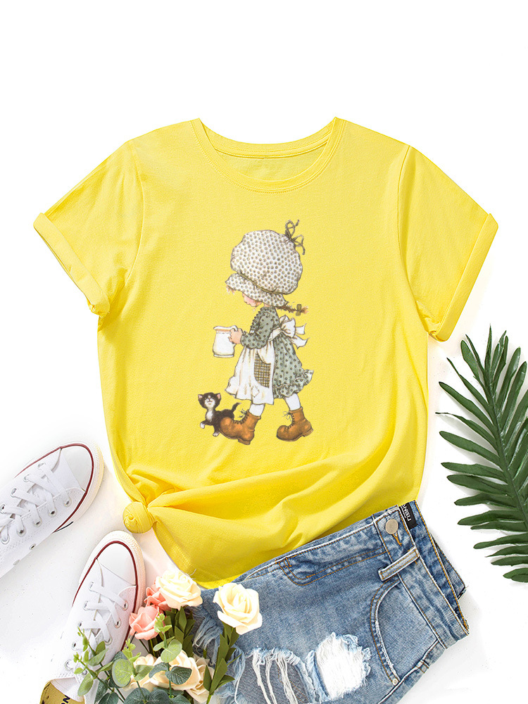 Title 12, T-shirt donna in cotone, girocollo, maniche cor...