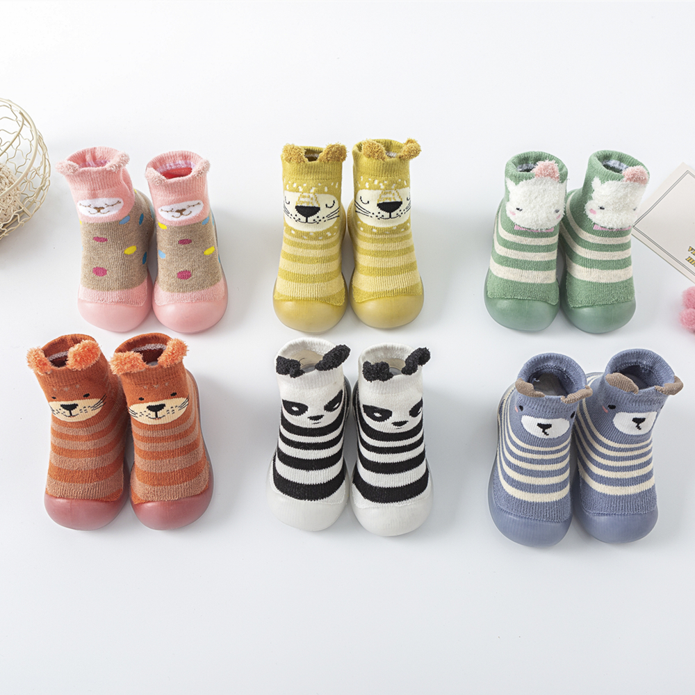 Children's Baby Toddler Mid-tube High-top Socks Floor Shoes