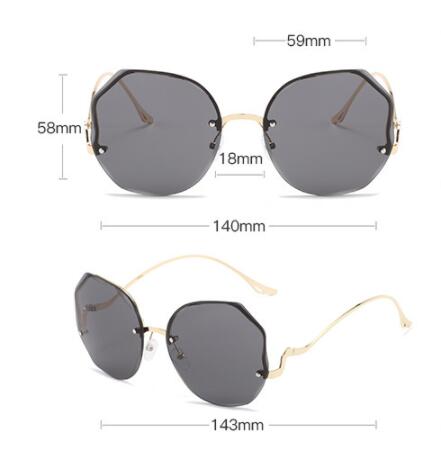 Title 1, Frameless Cut-Edge Tan Gradient Sunglasses