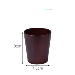 Eco-friendly Anti-scald Wooden Tea Cup Goblet - Slip Color Short Cup - View 1
