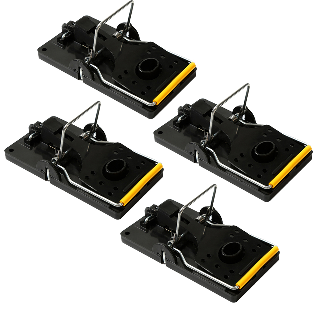 4 Large Rat Catching Metal Traps Heavy Duty Snap Mouse Trap Bait Pest Catcher 5
