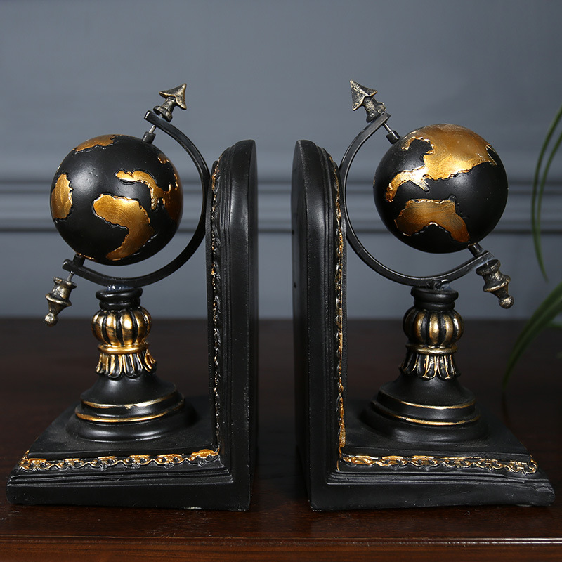 Rustic retro bookends office ornament