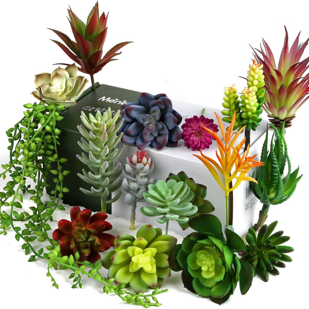 16 Pack Faux Succulents Artificial Plants Lifelike Fake Succulent Plants Unpotted For Home Decor