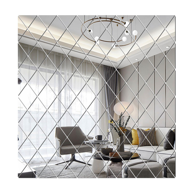 Acrylic 3D Stereo Mirror Wall Sticker Self-adhesive Creative Living Room
