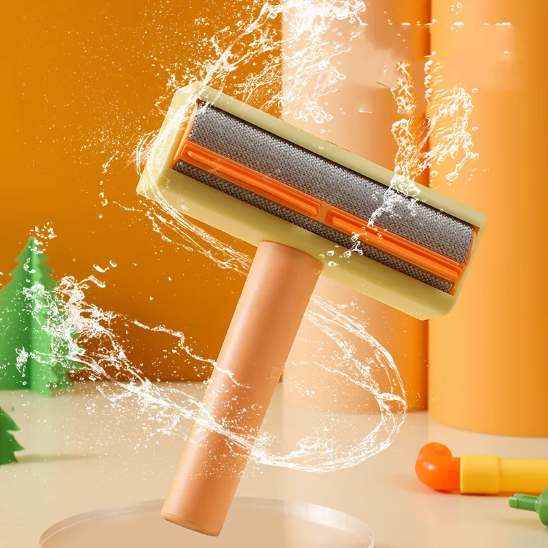 New Pet Hair Roller Remover Lint Brush 2-Way Dog Cat Comb Tool Convenient Cleaning Dog Cat Fur Brush Base Home Furniture Sofa – image 2