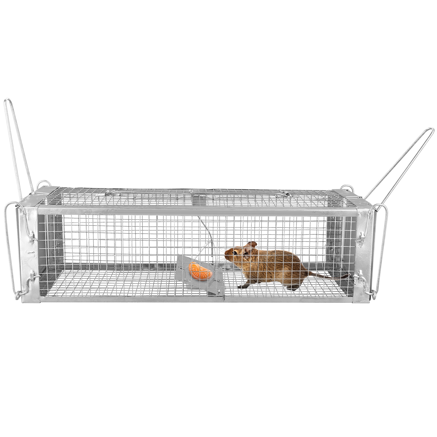1Pc Dual Door Rat Trap Cage Humane Live Rodent Dense Mesh Trap Cage Zinc Electro