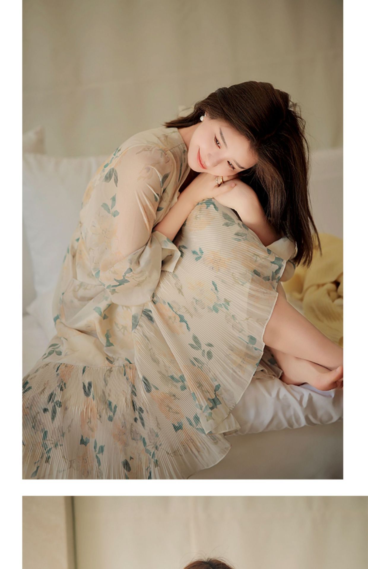 Floral A-Line Midi Dress, picture 6 of 7