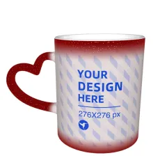 Starry Sky Color-changing Comfort Handle Mug - Red - View 1
