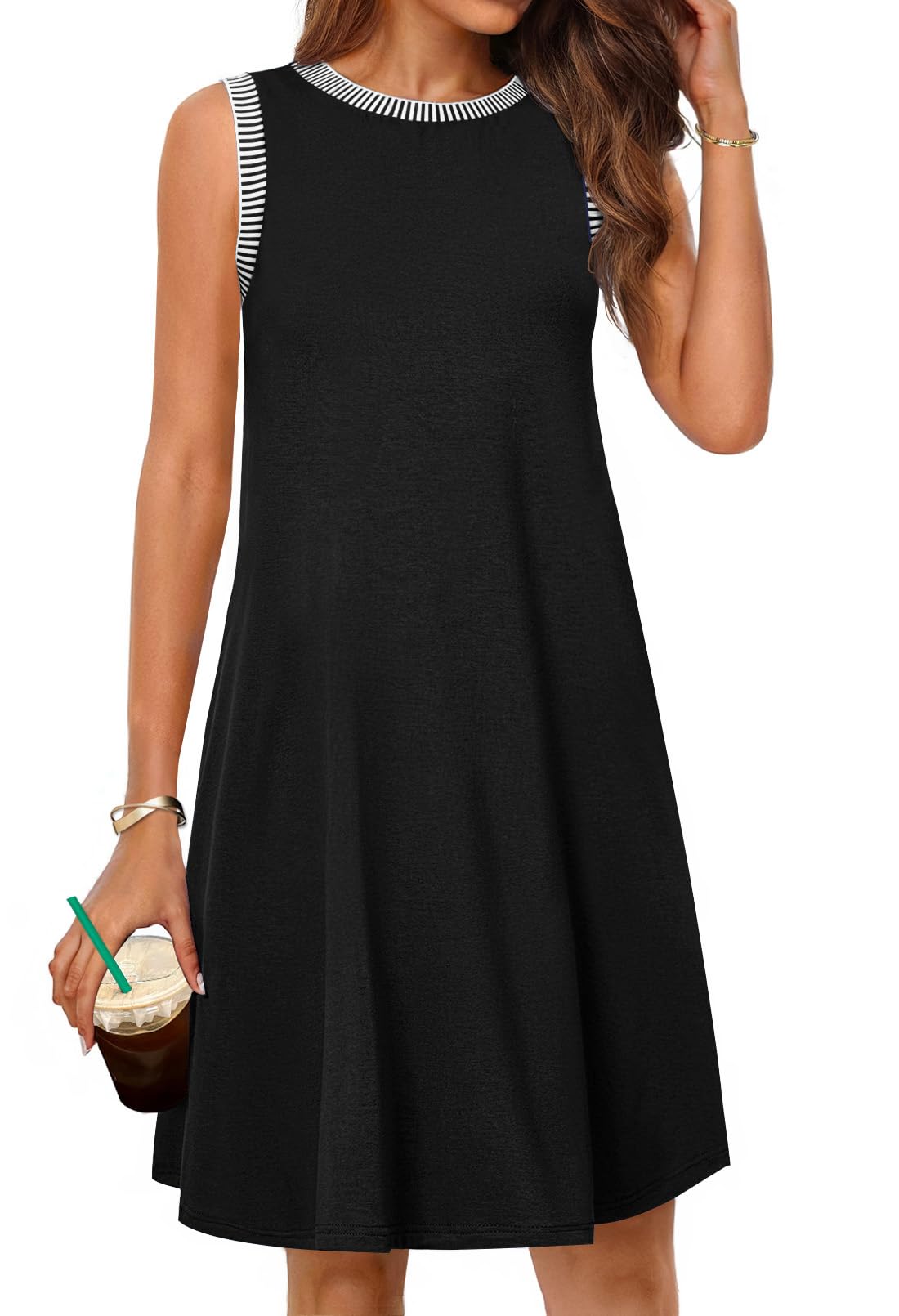 Women&rsquo;s Summer Spring Casual Beach Sundress 2026 Vacation Sleeveless Tank Crewne