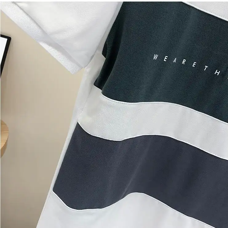 Fashion Men's Simple Color Block Polo Shirt
