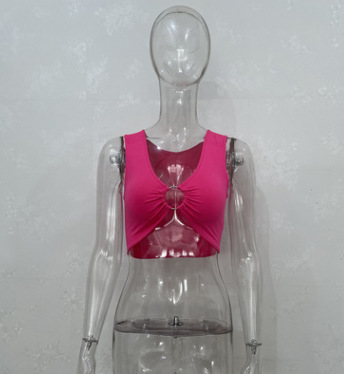 Ladies Metal Ring Odell Pure Cotton Sleeveless Tank Top