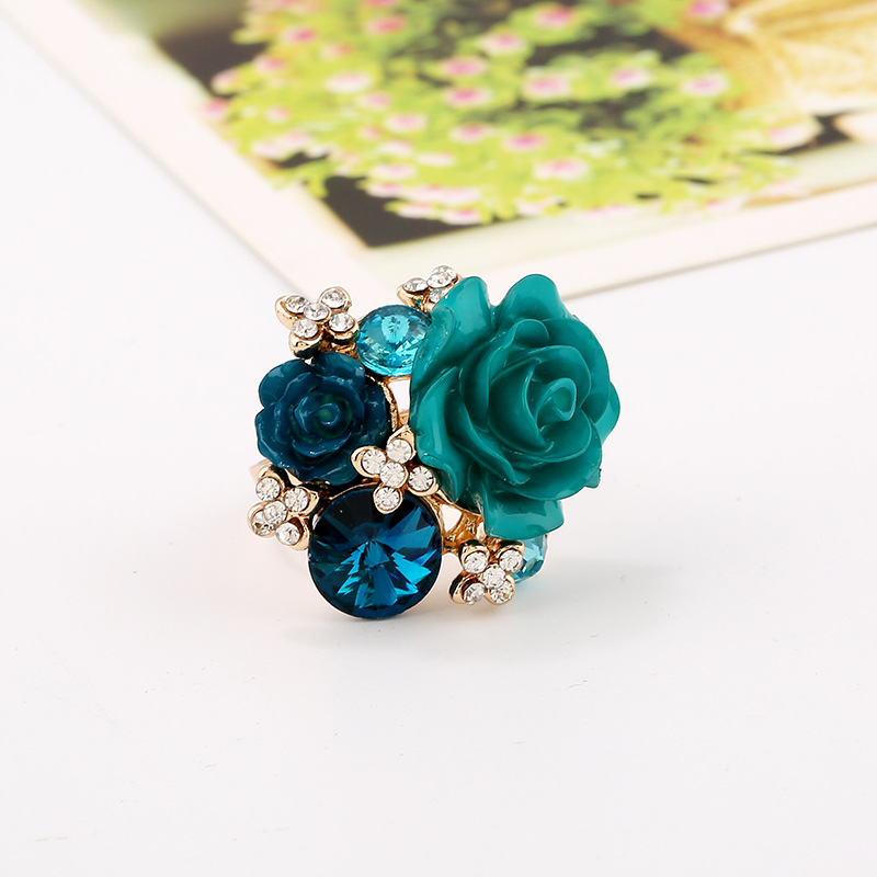 Fashionable Sweet Resin Rose With Adjustable Personality