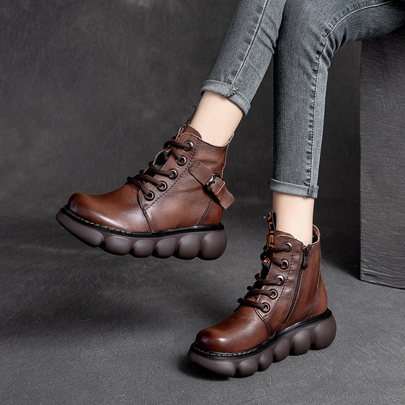 Title 4, Vintage Casual Martin Boots mit Schnalle. Robus...