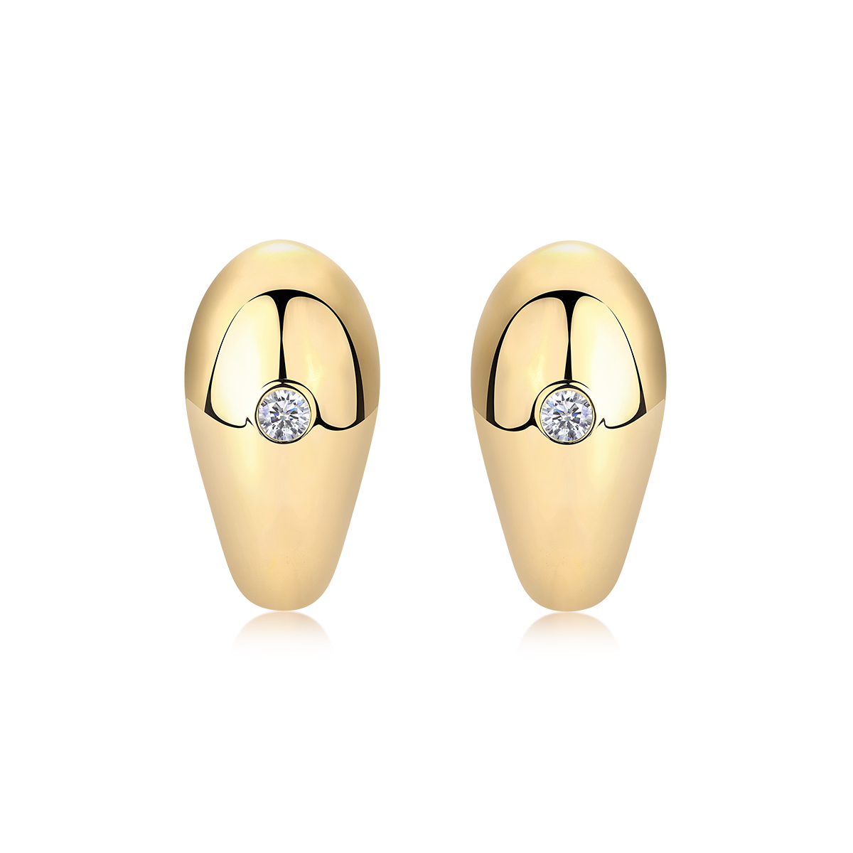 A Luxurious And Fashionable Minimalist Jewelry Earring Set Featuring A 0.1 carat Top quality... thumbnail 1