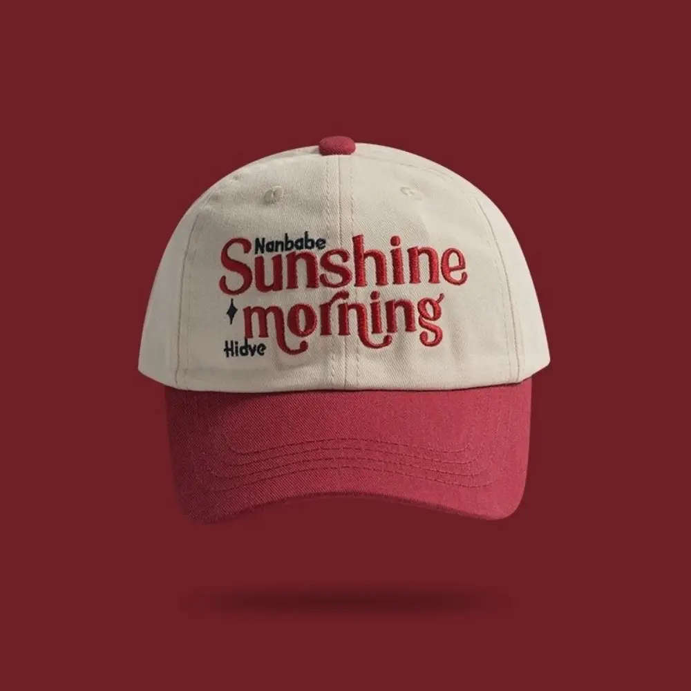 Men's And Women's Matching Multicolor Soft Top Embroidered Letter Fashion Casual Baseball Cap Suitable For Outdoor Picnics, Friends Gatherings, Shopping Attire