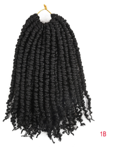 TOMO Pre twisted Passion Twist Crochet African Dirty Braids Crochet Hair 12Inch 1B - Shop at LoveMi
