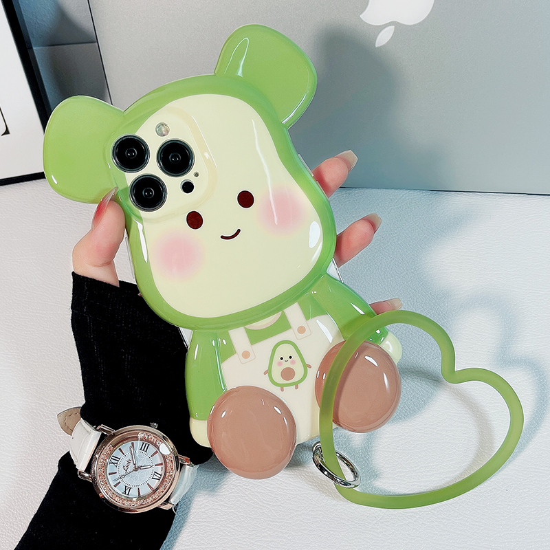 Avocado Doll With Bracelet Phone Case Silicone Protective Cover - Image 4