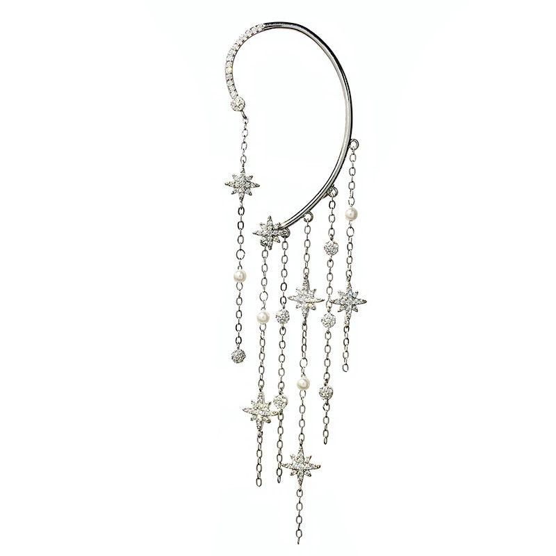 Personalized Eight-pointed Star Single Ear Hanging Earrings