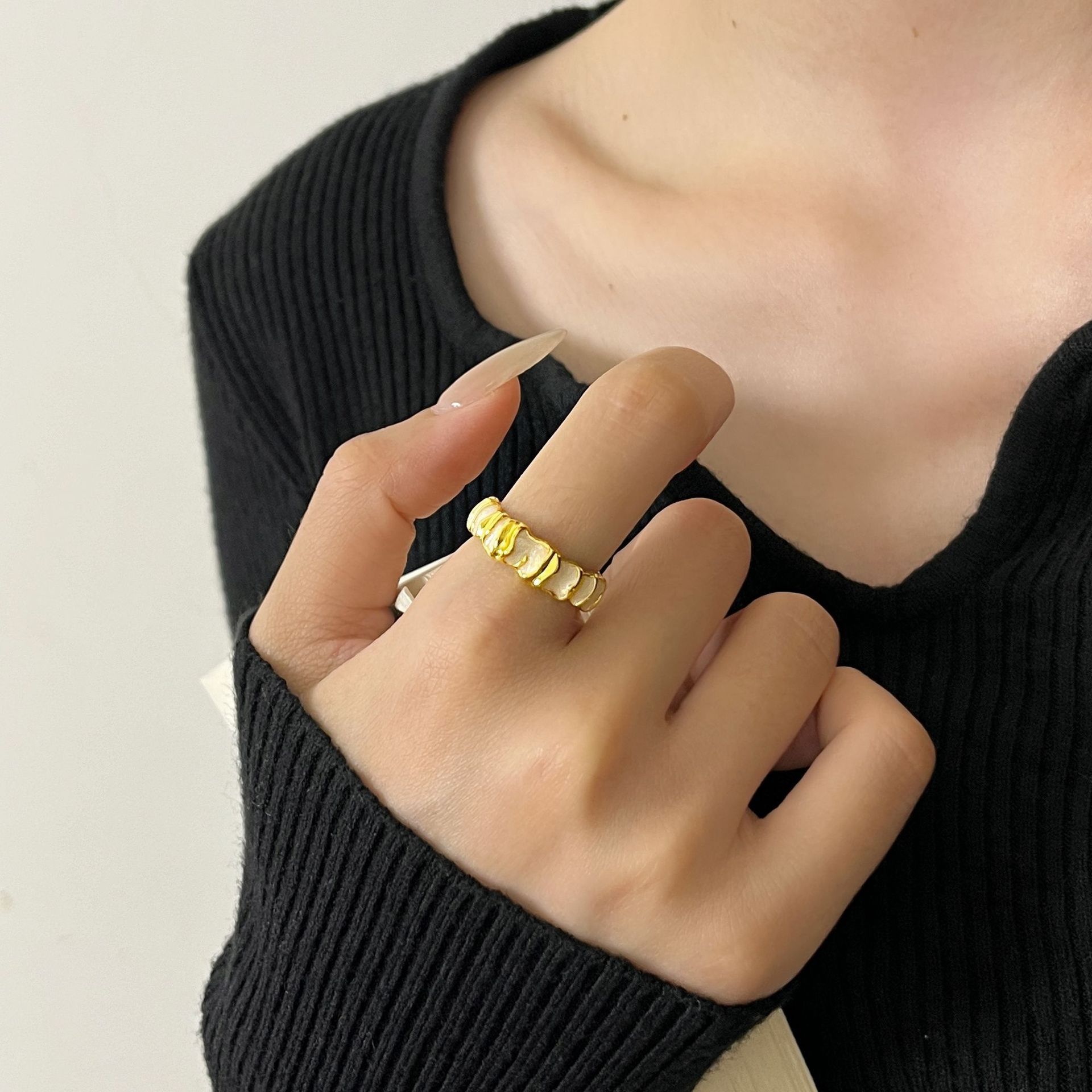 Anti-fade Solid 925 Silver Finger Band