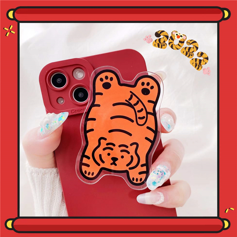 Papa Tiger Cartoon Cute Liquid Silicone Phone Case - Image 5