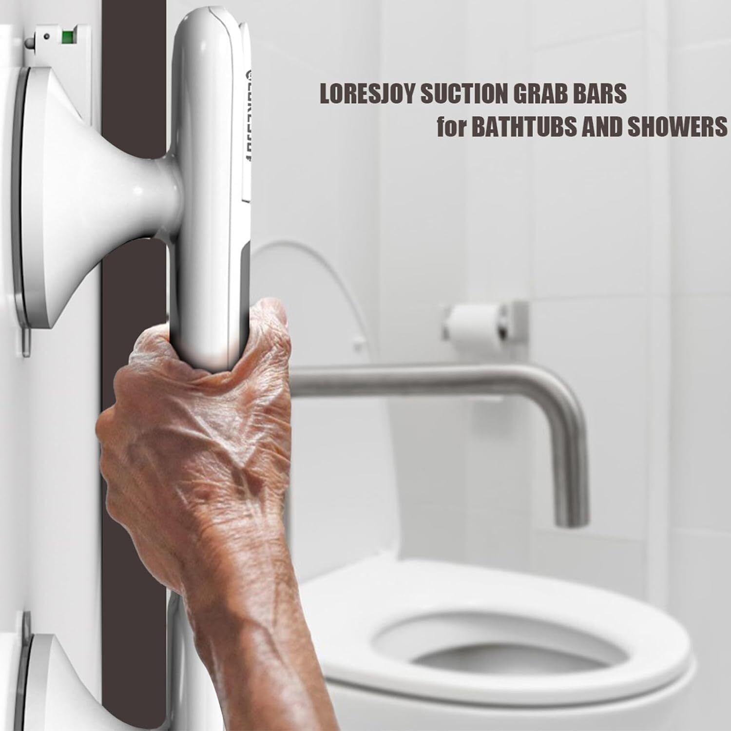Safety Support Hand Rail Handle Bar Grip Grab Suction Bath Bathroom Shower — image 7