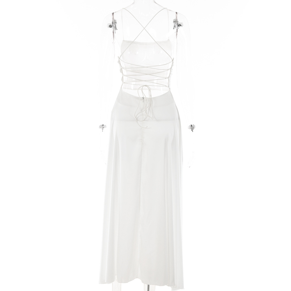 Halter Neck Slit Midi Dress, picture 3 of 6