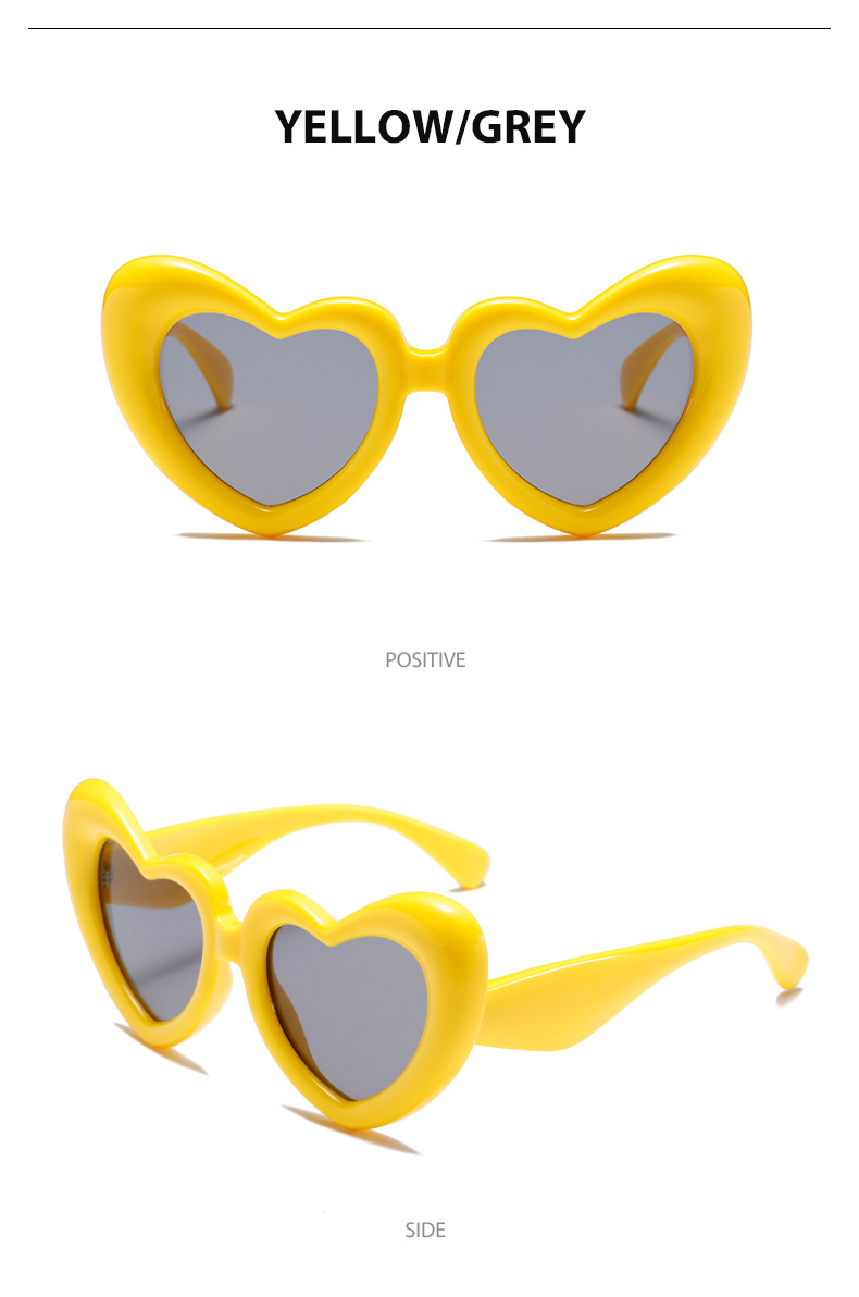 Title 8, Heart Shape Sunglasses Thick Frame Love Glasses...