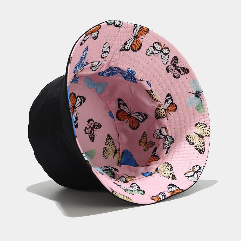 Title 2, Fisherman Hat With Colorful Butterfly Pattern