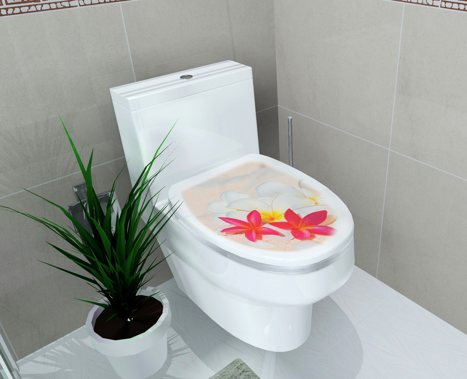 Title 8, Embellece tu baño con la pegatina 3D artística ...