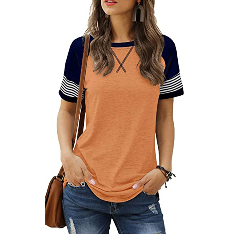 Title 8, T-shirt casual da donna a maniche corte con cuc...