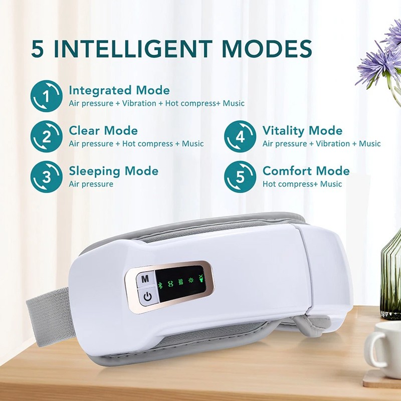 Heated Eye Massager With Vibration Soothing Mask For Relaxation — image 4