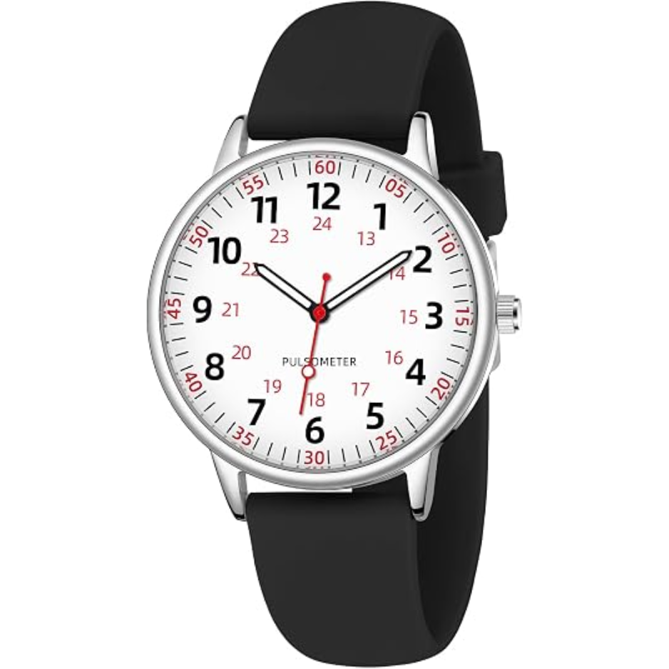 Nurse Watch For Women, Waterproof Silicone Analog Watch With Second Hand 4