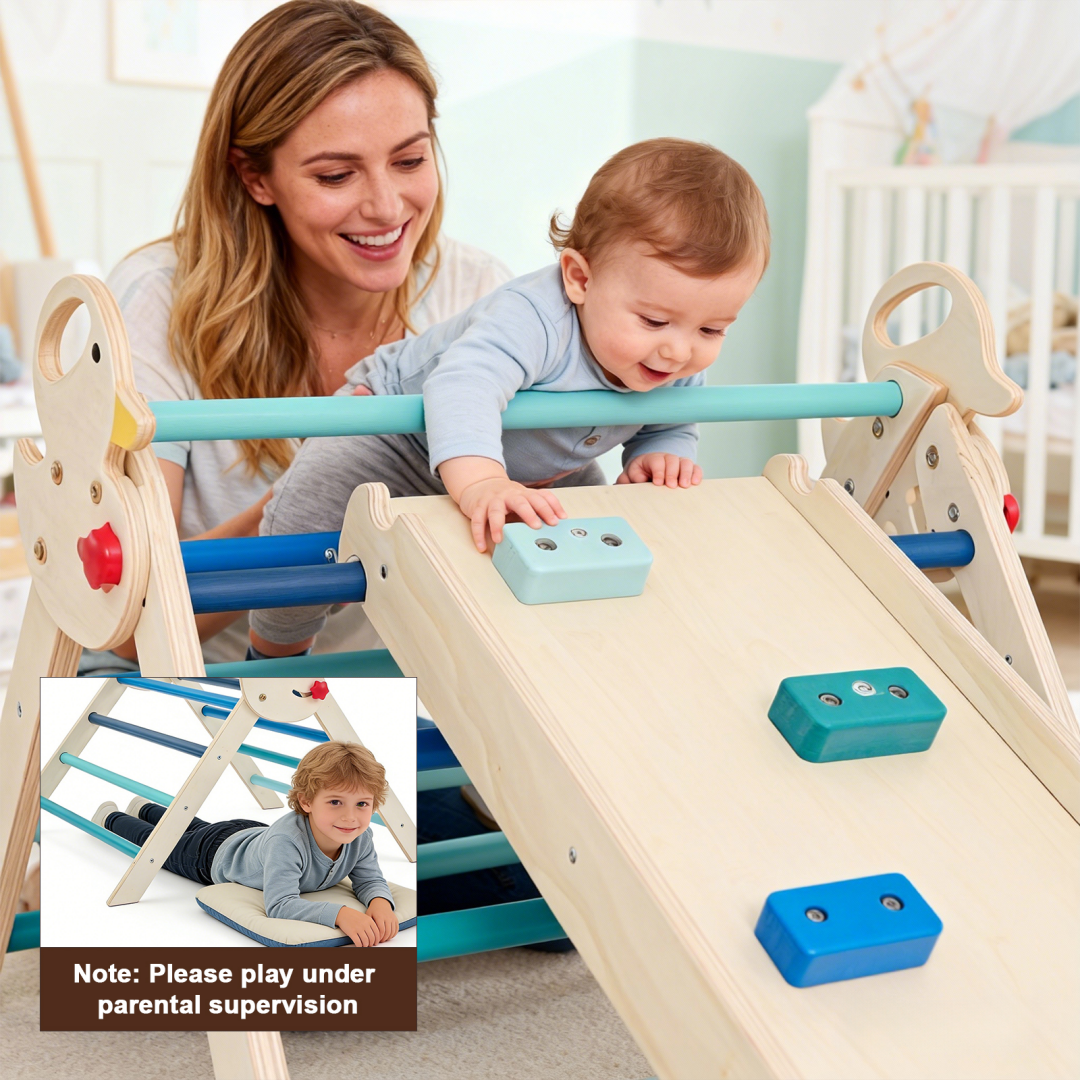 9-in-1 Wooden Indoor Climbing Set, Arches, Ramps And Ladders, Foldable Children's Climbing Frame - 17