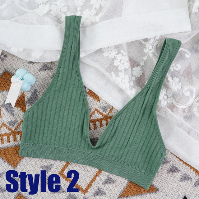 Unlined green bra