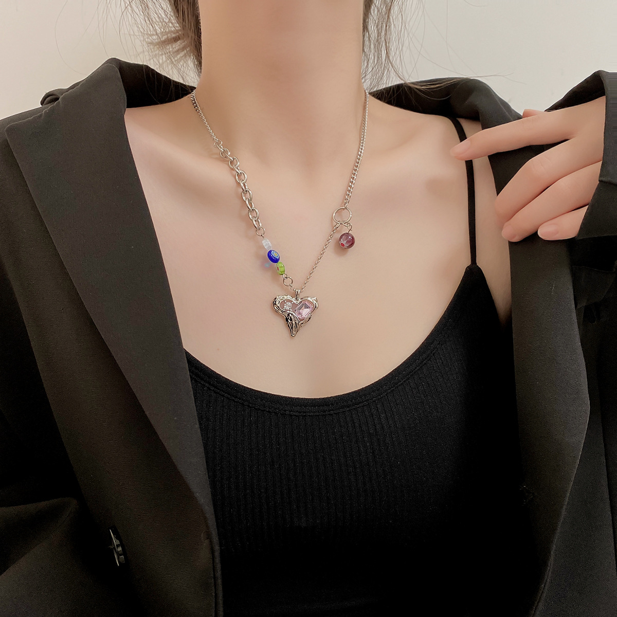 Small Design Sense Cold Wind Beaded Splicing Chain