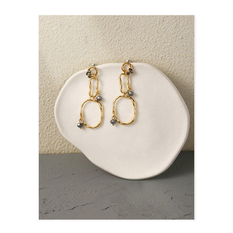 Retro Style Earrings Autumn Asymmetric Niche Design