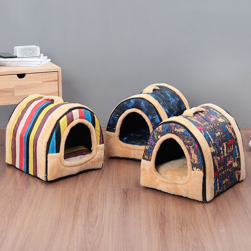 บ้านแมวปิดทึบ ถอดซักได้ อบอุ่น สินค้าสำหรับสัตว์เลี้ยง