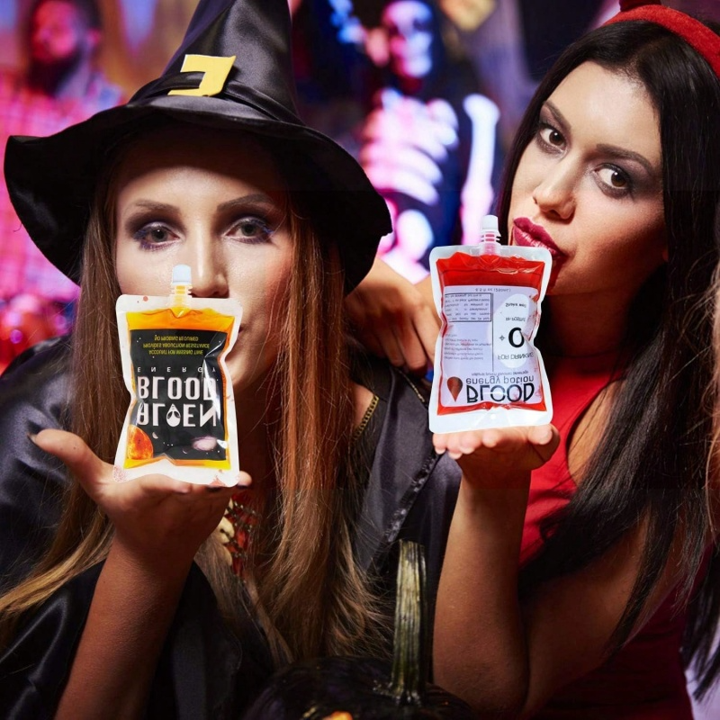 21 Pack Halloween Blood Drink Bags For Themed Parties_voghion.com