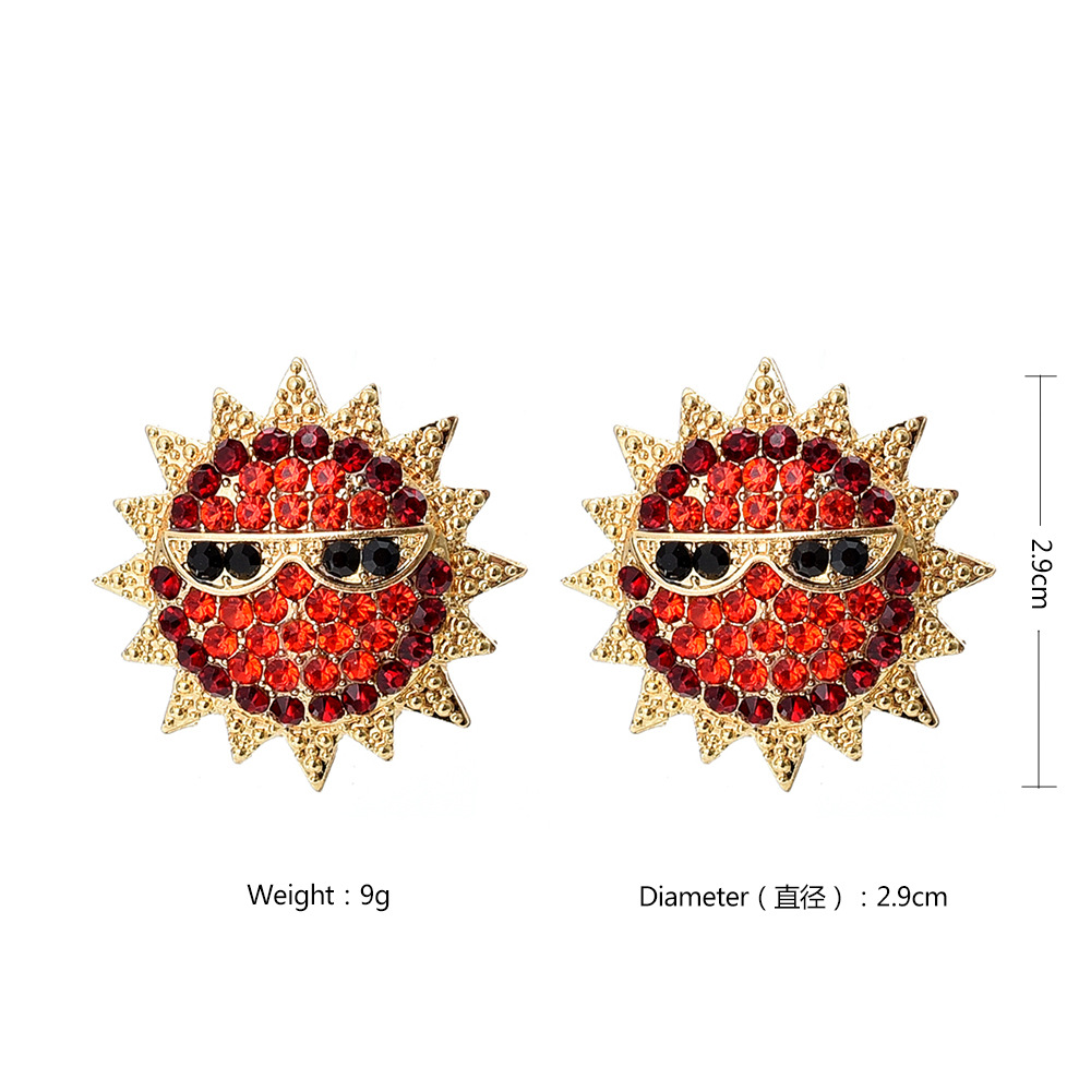 Handmade Diamond Earrings Female Round