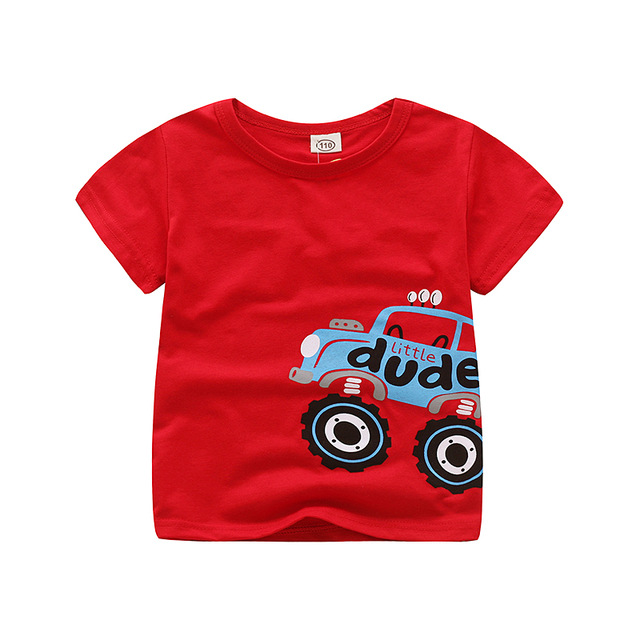 Cartoon Print Short Sleeve Children's Top T-shirt