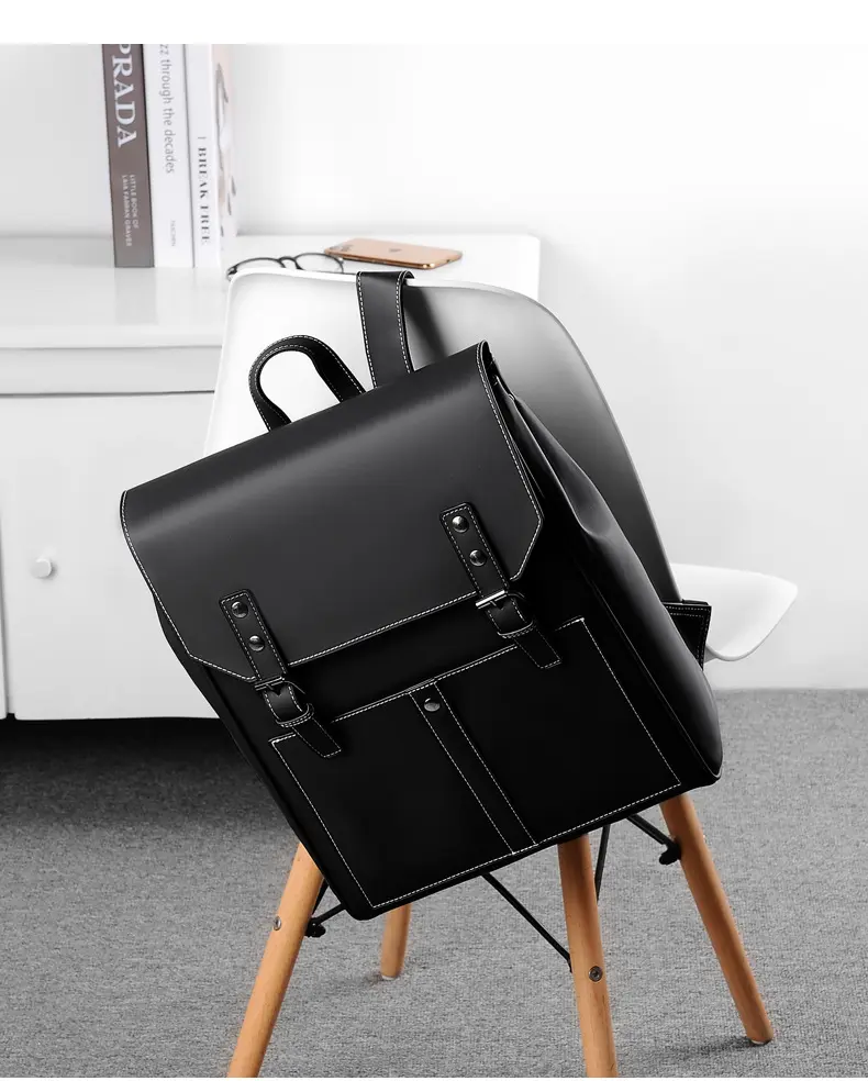 Retro PU Soft Leather Backpack