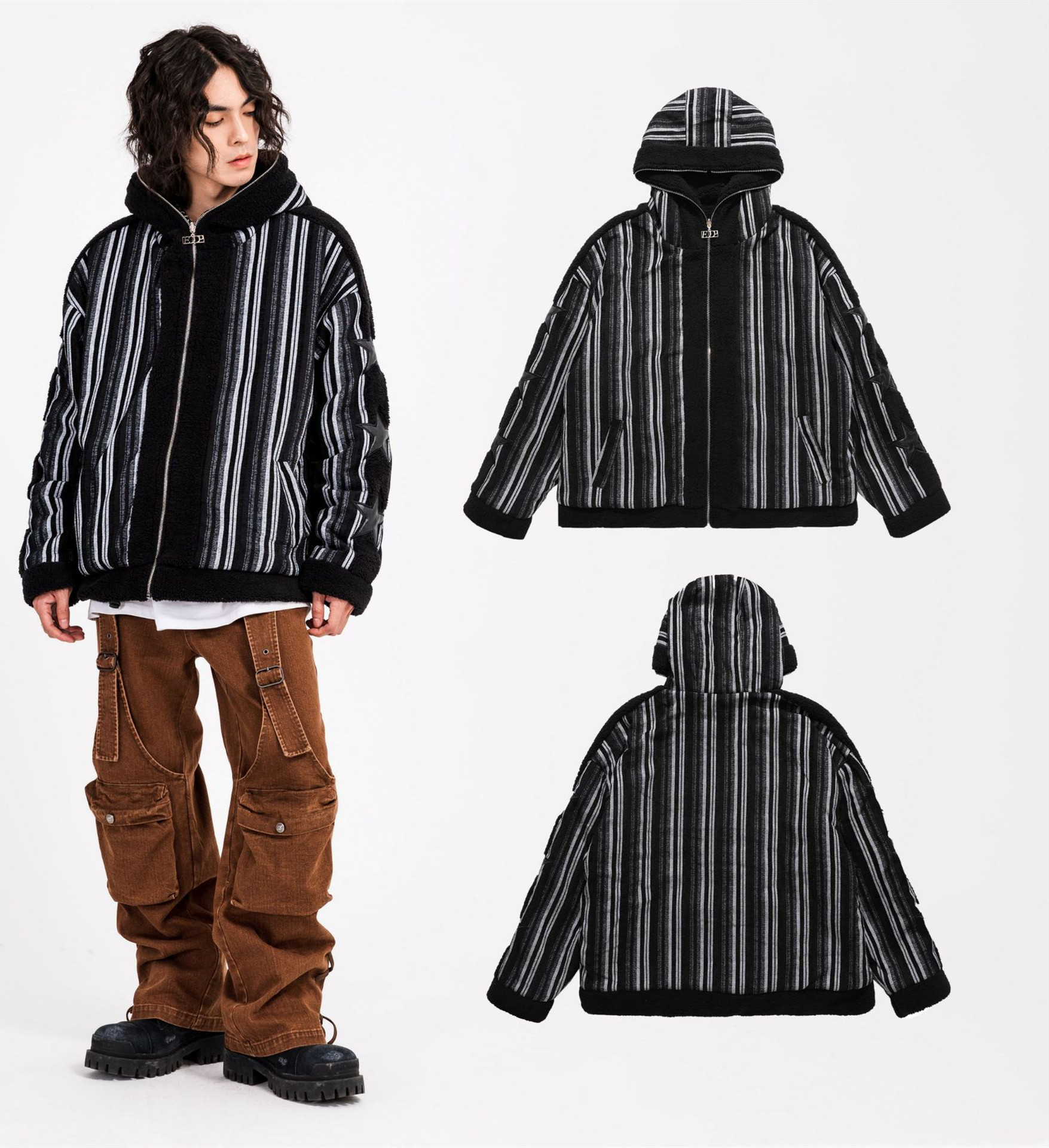 Reversible Street Fleece Hooded Jacket