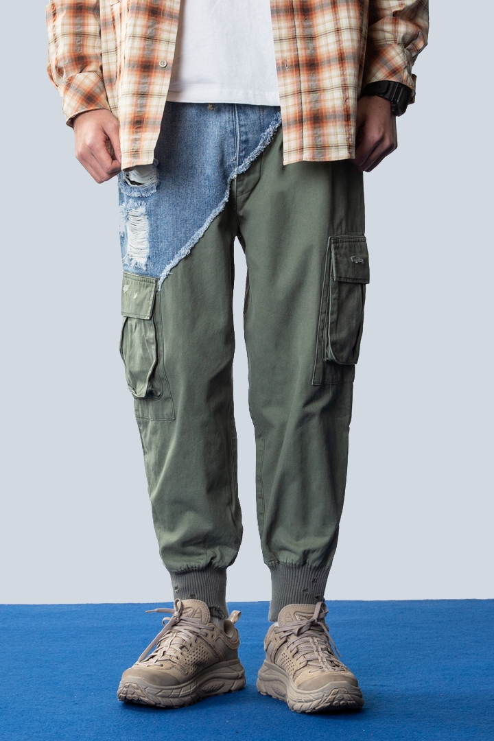 Men's Trousers With Multi-pocket Overalls