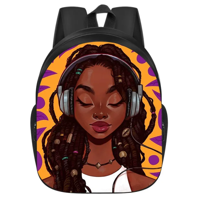 African Girl School Bag Primary And Secondary School Students Backpack African Girl Style5 One Size - Shop at LoveMi