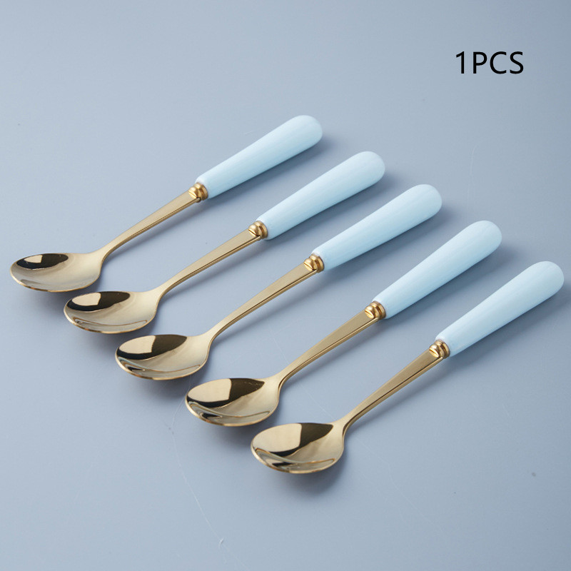 Household Fruit Fork And Spoon Ceramic Storage Jar Set